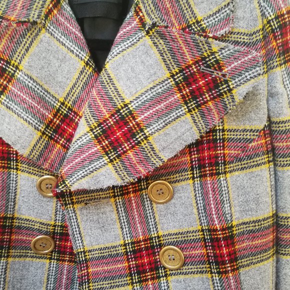 ❤️NWT❤️ Authentic D&G 100% Wool Plaid Coat - Picture 5 of 13